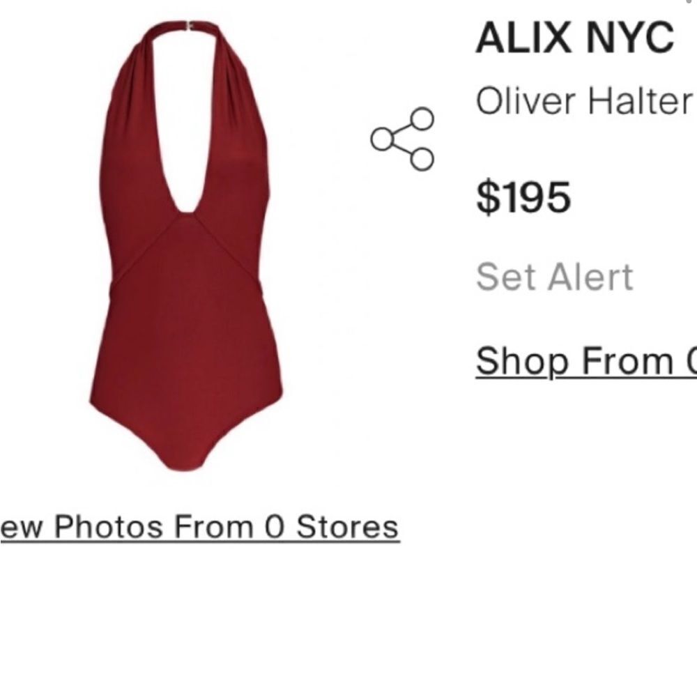NWOT ALIX NYC Bodysuit Medium